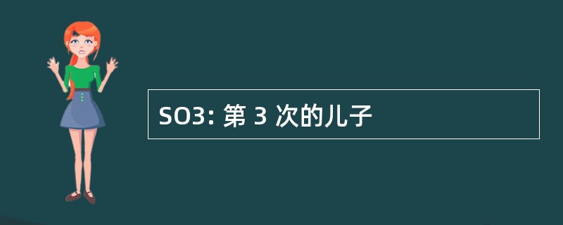 SO3: 第 3 次的儿子