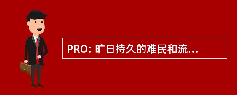 PRO: 旷日持久的难民和流离失所者行动