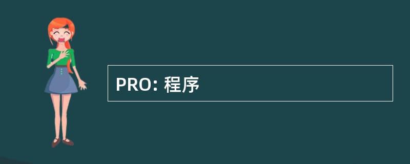 PRO: 程序