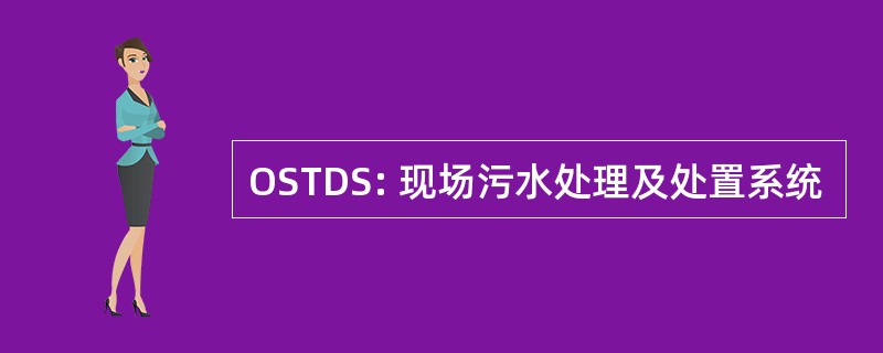 OSTDS: 现场污水处理及处置系统