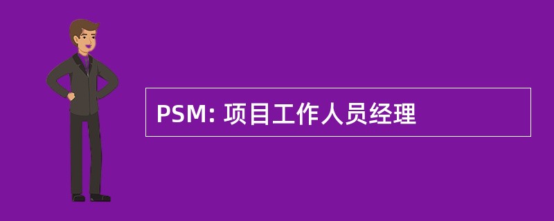 PSM: 项目工作人员经理