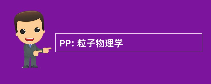 PP: 粒子物理学