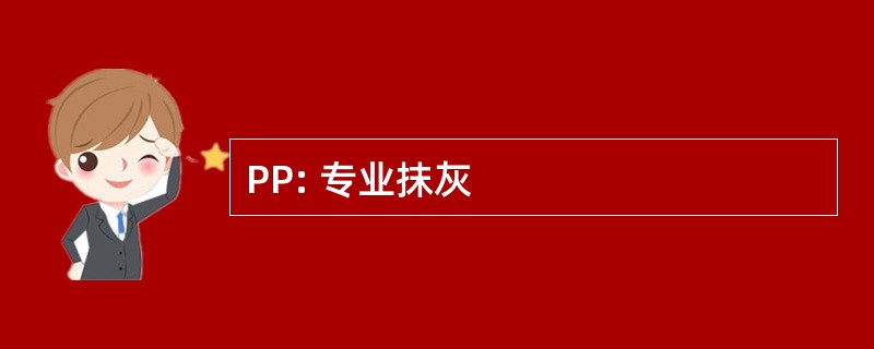 PP: 专业抹灰