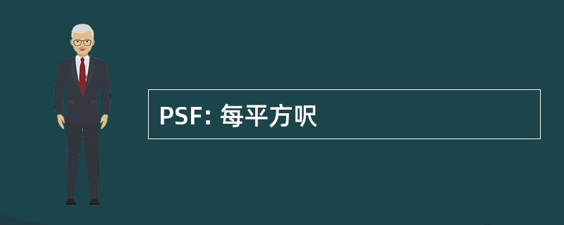 PSF: 每平方呎