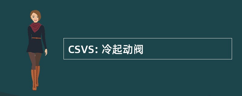 CSVS: 冷起动阀