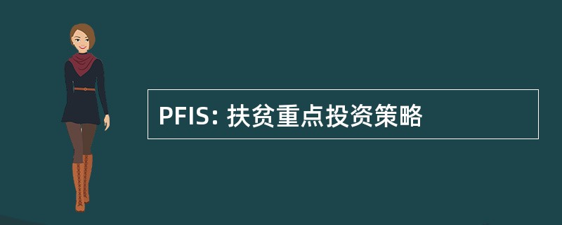 PFIS: 扶贫重点投资策略