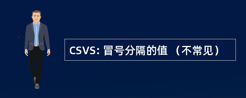 CSVS: 冒号分隔的值 （不常见）