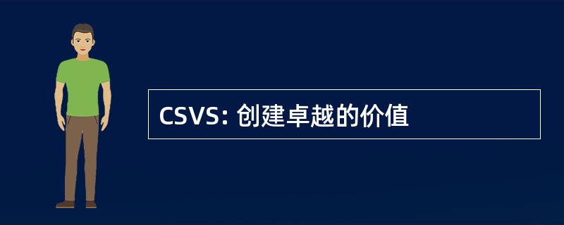 CSVS: 创建卓越的价值