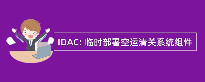 IDAC: 临时部署空运清关系统组件