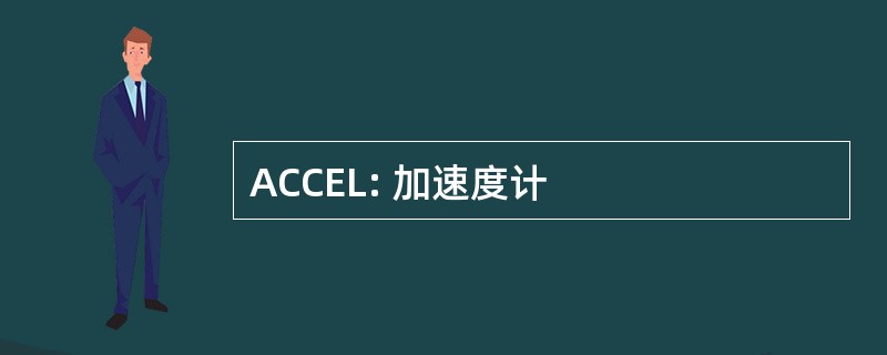 ACCEL: 加速度计