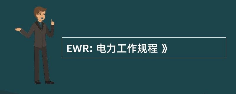 EWR: 电力工作规程 》