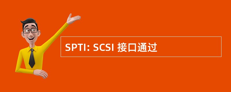 SPTI: SCSI 接口通过