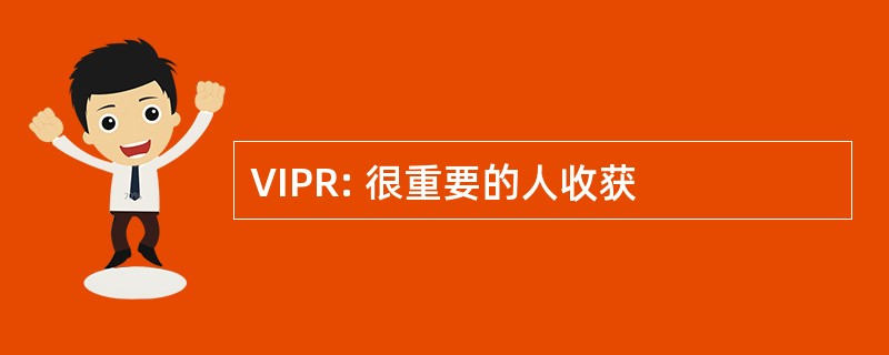 VIPR: 很重要的人收获