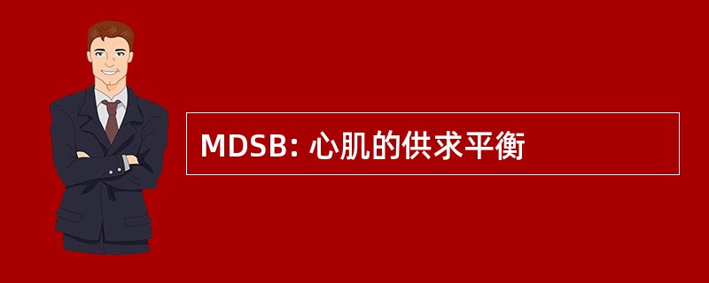 MDSB: 心肌的供求平衡