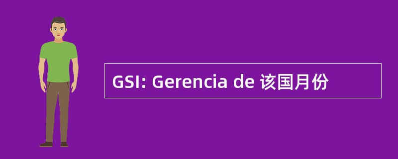 GSI: Gerencia de 该国月份