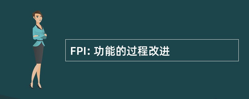 FPI: 功能的过程改进