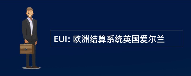 EUI: 欧洲结算系统英国爱尔兰