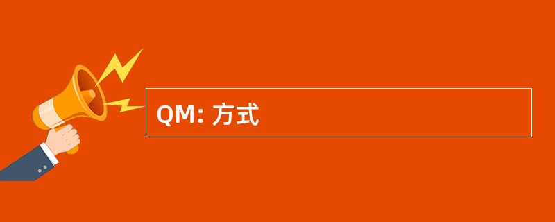 QM: 方式