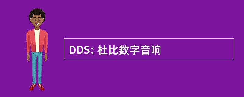 DDS: 杜比数字音响