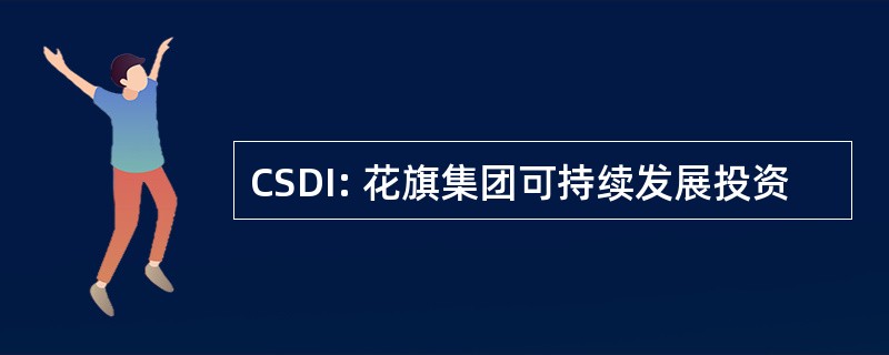 CSDI: 花旗集团可持续发展投资