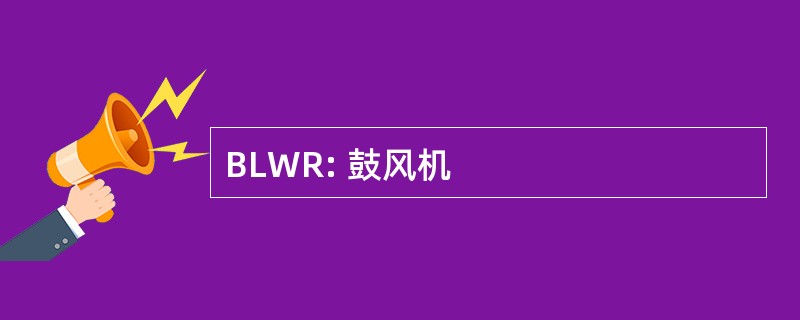 BLWR: 鼓风机