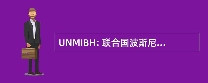 UNMIBH: 联合国波斯尼亚和黑塞哥维那特派团