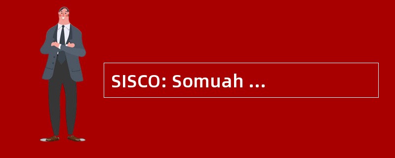 SISCO: Somuah 信息系统股份有限公司