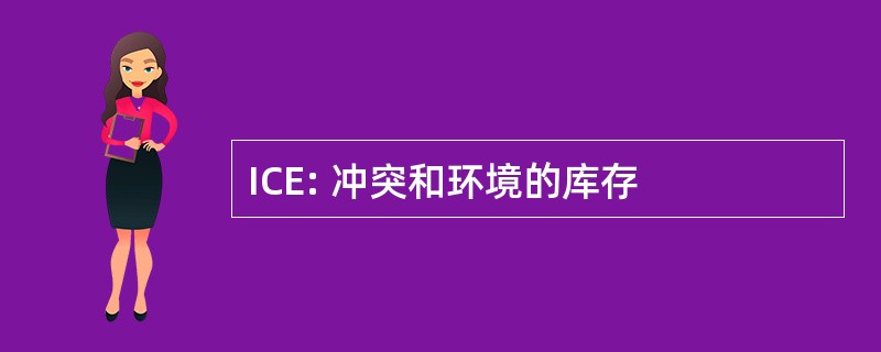 ICE: 冲突和环境的库存