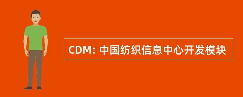 CDM: 中国纺织信息中心开发模块