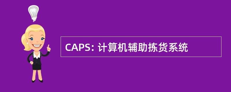 CAPS: 计算机辅助拣货系统