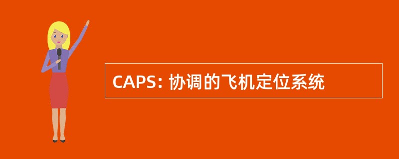 CAPS: 协调的飞机定位系统