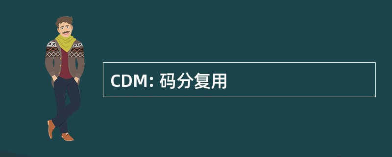 CDM: 码分复用