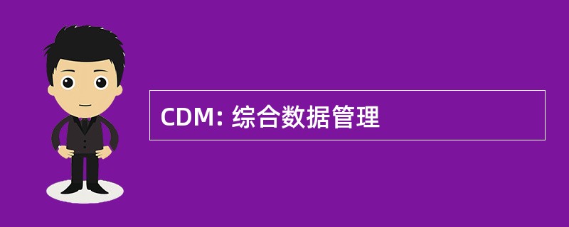 CDM: 综合数据管理