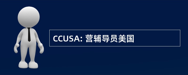 CCUSA: 营辅导员美国