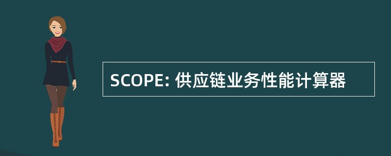 SCOPE: 供应链业务性能计算器