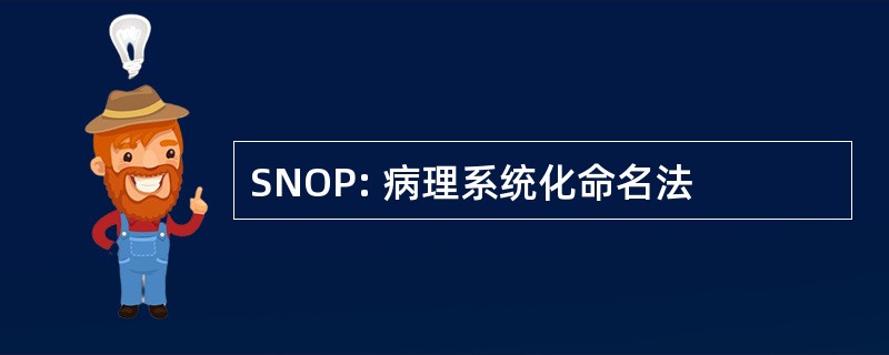 SNOP: 病理系统化命名法