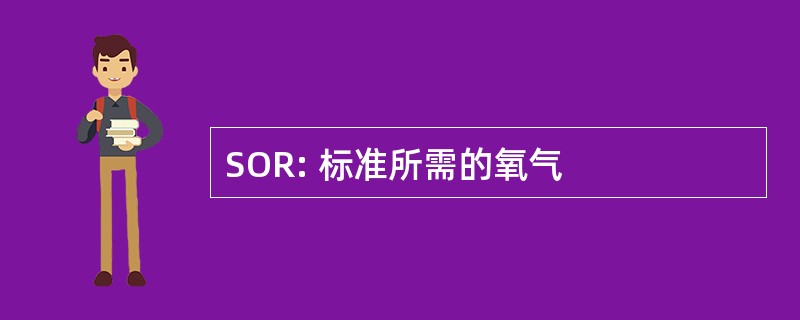 SOR: 标准所需的氧气