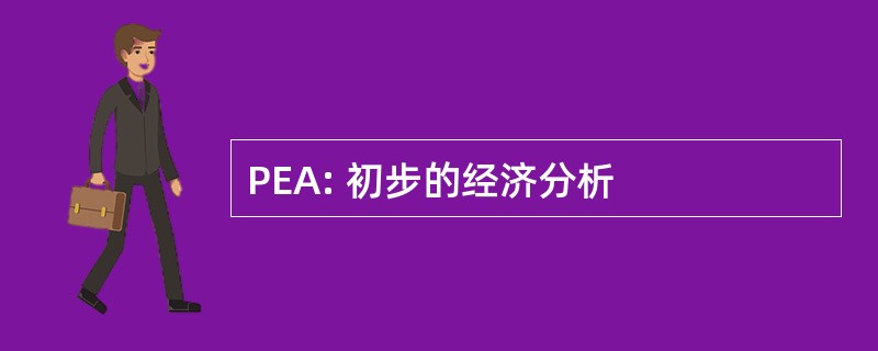 PEA: 初步的经济分析