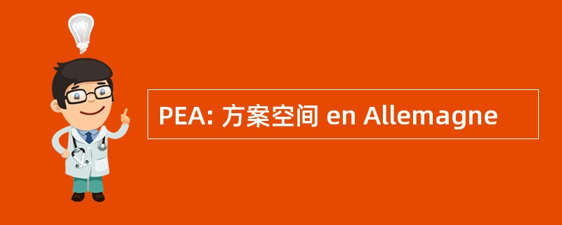 PEA: 方案空间 en Allemagne