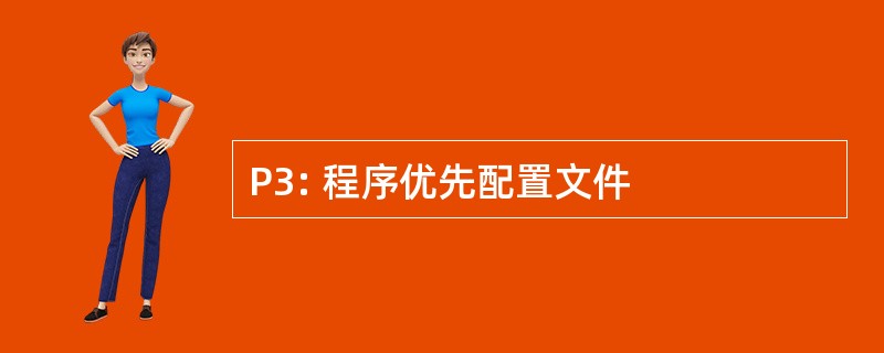 P3: 程序优先配置文件