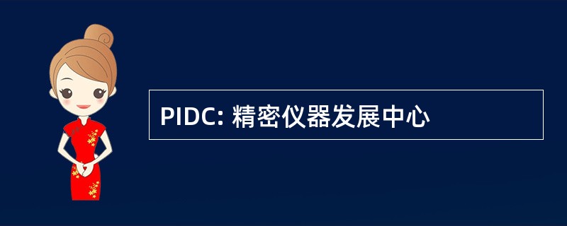 PIDC: 精密仪器发展中心