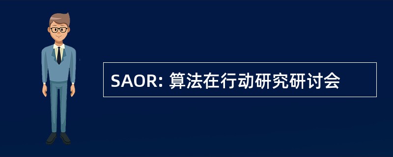 SAOR: 算法在行动研究研讨会