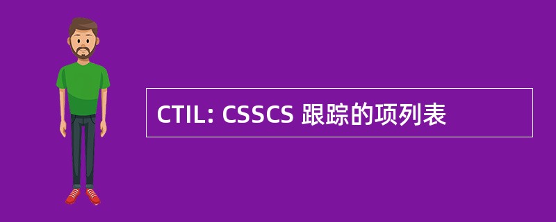 CTIL: CSSCS 跟踪的项列表