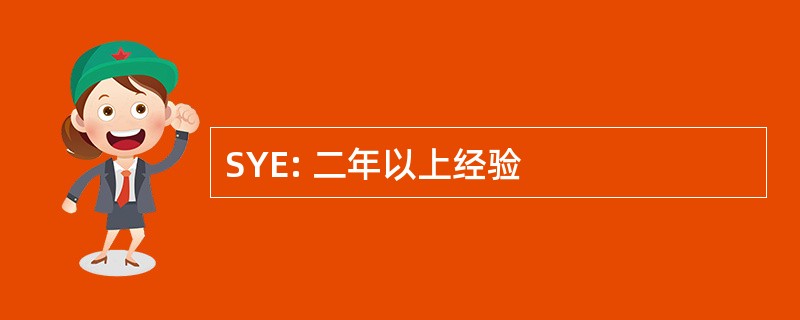 SYE: 二年以上经验