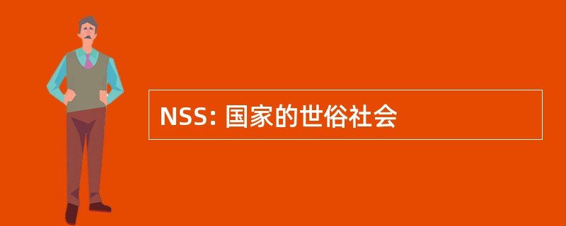 NSS: 国家的世俗社会