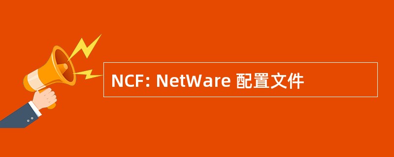 NCF: NetWare 配置文件