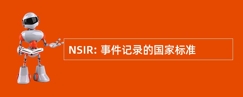 NSIR: 事件记录的国家标准