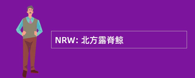 NRW: 北方露脊鲸