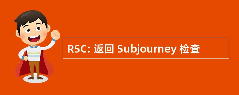 RSC: 返回 Subjourney 检查