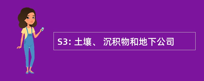 S3: 土壤、 沉积物和地下公司